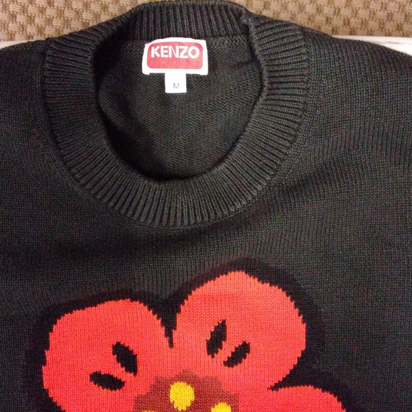 Kenzo Broke Flower Black Crewneck Sweater - Picture 2 of 6